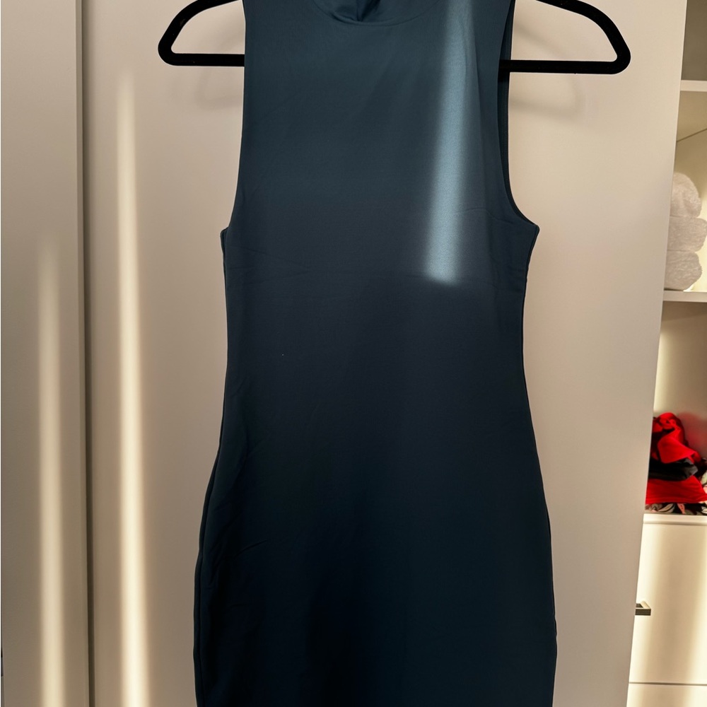 Babaton Sleeveless Teal Mini Dress